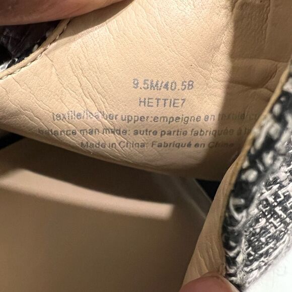 Karl Lagerfeld Paris Hettie7 Black Tweed Block Heel Open Toe Mules Size 9 - Picture 4 of 9